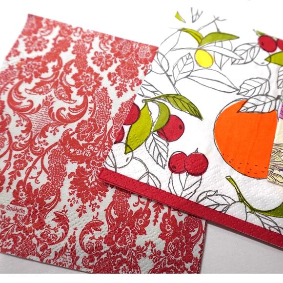 NEW 12 PC NAPKIN CRAFT DECOPOUGE CLAY Crafting or beverage napkins - Picture 5 of 6